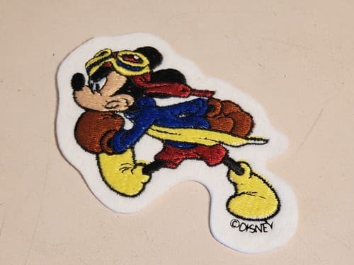 Vtg Iron-On Patch - DISNEY AVIATOR MICKEY. NEW Loose. Ship 3-for-1 in my store - Image 1