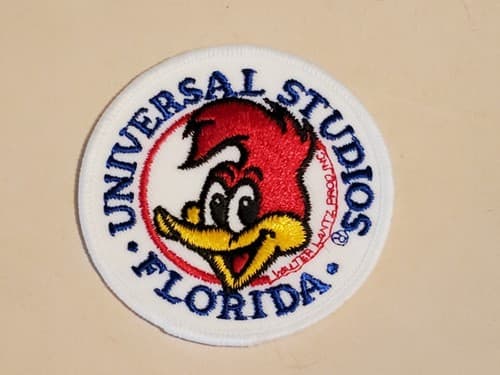 Vtg Iron-On Patch - UNIVERSAL STUDIOS FL WOODY WOODPECKER. NEW. Ship 3-for-1 - Image 1
