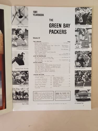 NFL 1981 Green Bay Packers Yearbook. Gerry Ellis, Eddie Lee Ivery Cover. GoPGo - Thumbnail 3