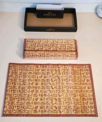 KING TUT - The 100th Anniversary Exhibition Bamboo Placemats SET OF 4. NEW - Thumbnail 3