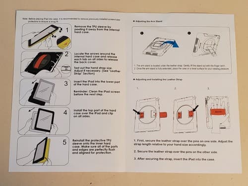 NEWTRENT GLADIUS iPad Rugged Case NT611GR, black w leather strap. NEW Open Box - Thumbnail 8