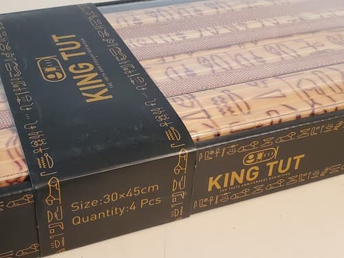 KING TUT - The 100th Anniversary Exhibition Bamboo Placemats SET OF 4. NEW - Thumbnail 2