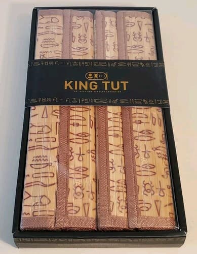 KING TUT - The 100th Anniversary Exhibition Bamboo Placemats SET OF 4. NEW - Image 1