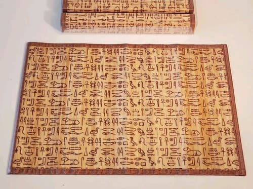 KING TUT - The 100th Anniversary Exhibition Bamboo Placemats SET OF 4. NEW - Thumbnail 4