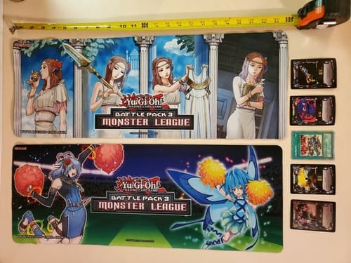 Yu-Gi-Oh Battle Pack 3 Monster League. Bundle includes 2 mats, 5 cards. Used exc - Thumbnail 6
