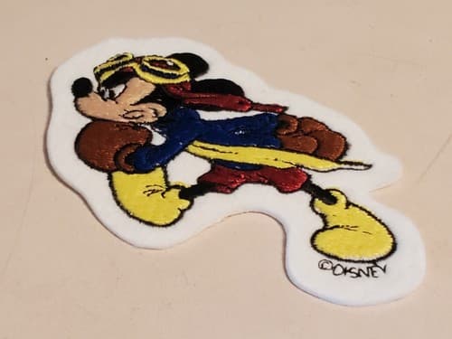 Vtg Iron-On Patch - DISNEY AVIATOR MICKEY. NEW Loose. Ship 3-for-1 in my store - Thumbnail 4