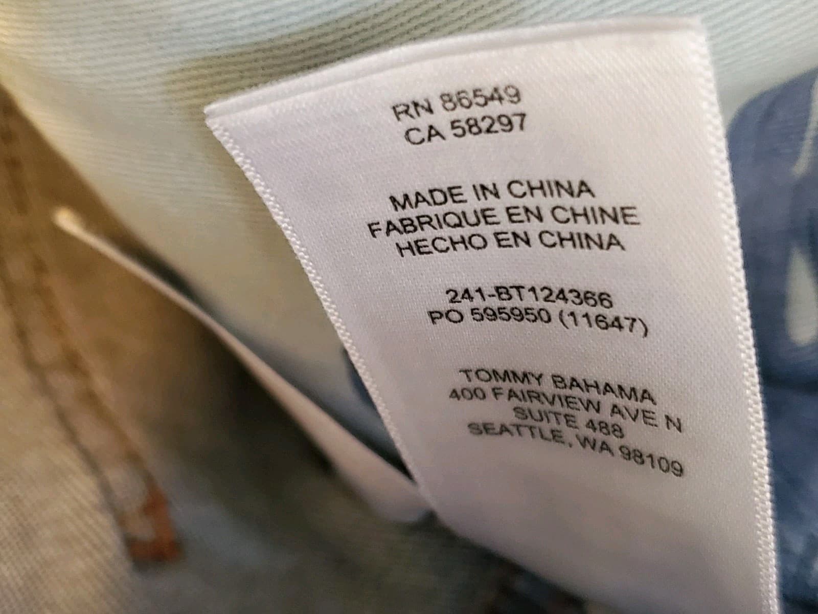 TOMMY BAHAMA Boracay Jean 42×36 11647 Med Indigo Wash BT124366 $148.00 tag NEW - Thumbnail 17