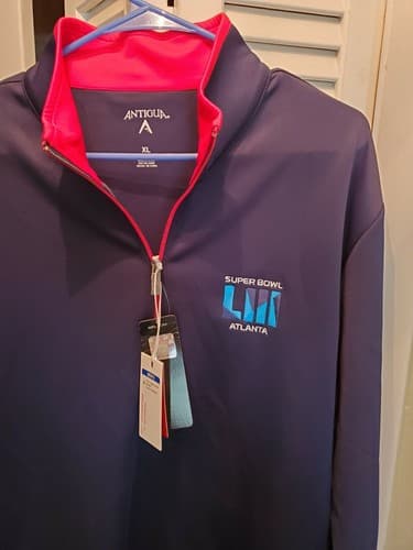 NFL Super Bowl LIII ATL Pullover by Antigua XL. Navy Blue w red trim. NEW w Tags - Thumbnail 6