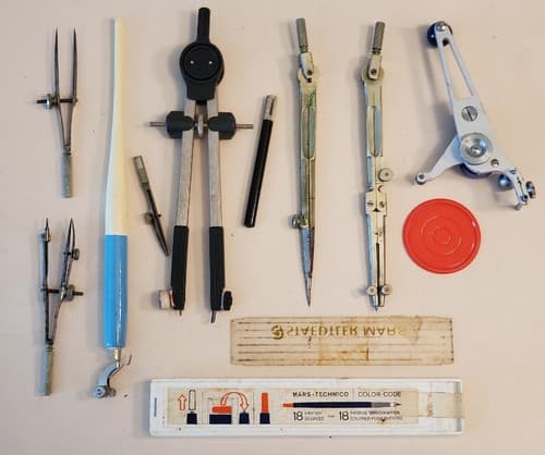 Drafting Tools LOT OF 12. Brands include Alvin, Kent, Staedtler. - Thumbnail 2