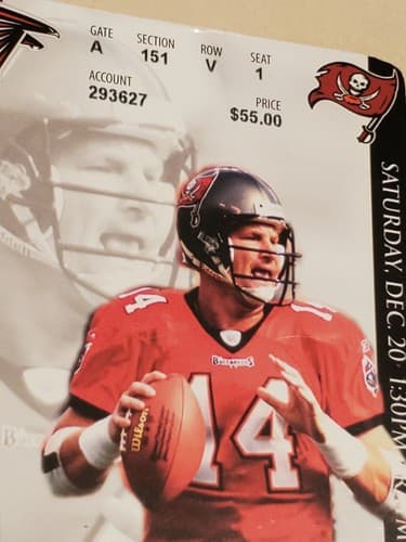 2003 NFL Tampa Bay Bucs Ticket Stub Dec 20, 2003 v Atlanta Falcons. BRAD JOHNSON - Thumbnail 7