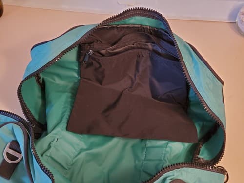 Vintage 80s LANDS' END LIGHTHOUSE 18" Heavy Canvas Duffle Bag green Prem YKK zip - Thumbnail 7