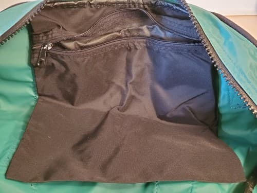 Vintage 80s LANDS' END LIGHTHOUSE 18" Heavy Canvas Duffle Bag green Prem YKK zip - Thumbnail 13