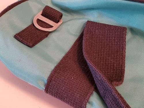 Vintage 80s LANDS' END LIGHTHOUSE 18" Heavy Canvas Duffle Bag green Prem YKK zip - Thumbnail 9