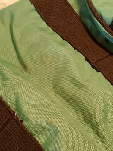 Vintage 80s LANDS' END LIGHTHOUSE 18" Heavy Canvas Duffle Bag green Prem YKK zip - Thumbnail 14