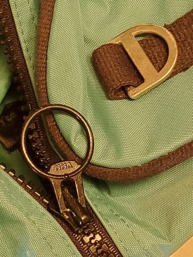 Vintage 80s LANDS' END LIGHTHOUSE 18" Heavy Canvas Duffle Bag green Prem YKK zip - Thumbnail 10