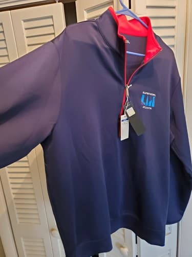NFL Super Bowl LIII ATL Pullover by Antigua XL. Navy Blue w red trim. NEW w Tags - Thumbnail 4
