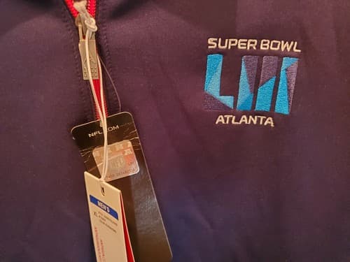 NFL Super Bowl LIII ATL Pullover by Antigua XL. Navy Blue w red trim. NEW w Tags - Thumbnail 7