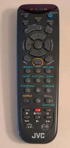 JVC Remote Control Model DKNAMTX UHF Dish Network Satellite. Tested works. Used - Image 1