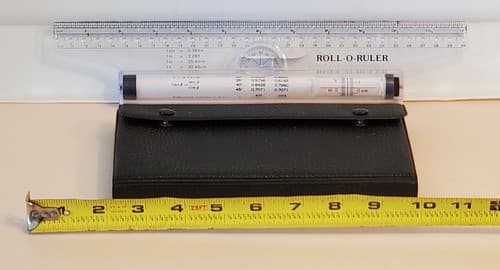 Drafting Tools LOT OF TWO. 1. F. Weber Co Vintage Set 9 items + Roll-O-Ruler 12" - Thumbnail 2