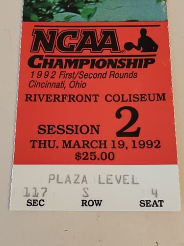 1992 NCAA Basketball Championships TICKET 1st/2nd Rnd Cinci Mar 19 1992. 2 Avail - Thumbnail 11