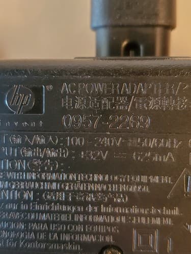 HP 0957–2269 AC Power Supply Adapter. Genuine HP. Tested works. Used, excellent - Thumbnail 5