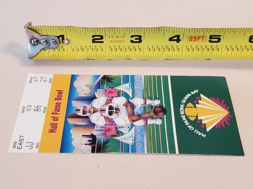 1990 NCAA Football Hall Of Fame Bowl TICKET STUB Ohio St v Auburn. TWO Available - Thumbnail 6