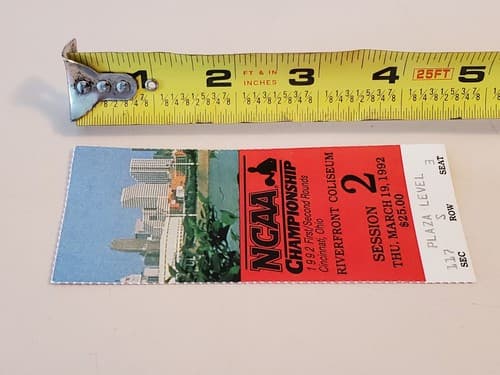 1992 NCAA Basketball Championships TICKET 1st/2nd Rnd Cinci Mar 19 1992. 2 Avail - Thumbnail 6