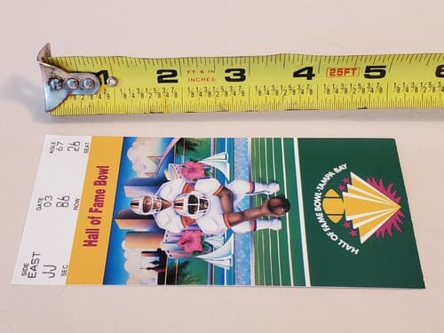 1990 NCAA Football Hall Of Fame Bowl TICKET STUB Ohio St v Auburn. TWO Available - Thumbnail 9