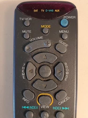 JVC Remote Control Model DKNAMTX UHF Dish Network Satellite. Tested works. Used - Thumbnail 4