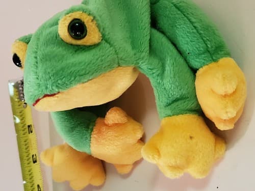 Ty Beanie Babies Smoochy 1997. Green / yellow. Used, excellent condition. - Image 1