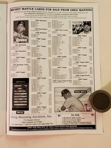 Beckett Vintage Sports magazine, Fall 1996 Mickey Mantle. Vol 1. NM/MINT cond. - Thumbnail 7