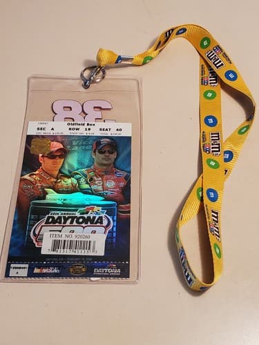 2006 NASCAR Daytona 500 Ticket Stub w Lanyard Sun Feb 19 2006 Jimmie Johnson win - Thumbnail 5