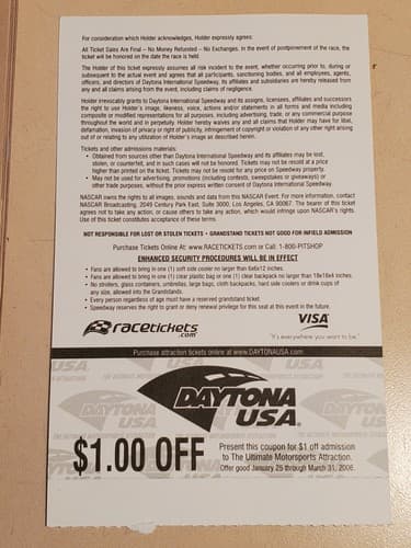 2006 NASCAR Daytona 500 Ticket Stub w Lanyard Sun Feb 19 2006 Jimmie Johnson win - Thumbnail 3