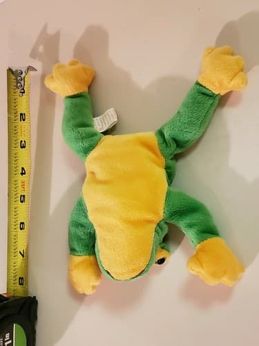 Ty Beanie Babies Smoochy 1997. Green / yellow. Used, excellent condition. - Thumbnail 3