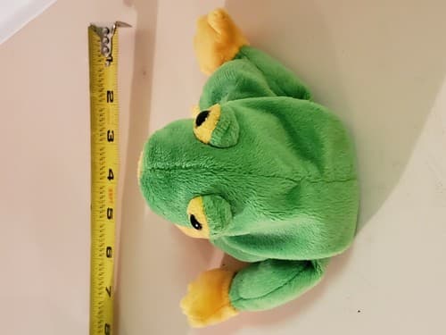Ty Beanie Babies Smoochy 1997. Green / yellow. Used, excellent condition. - Thumbnail 4