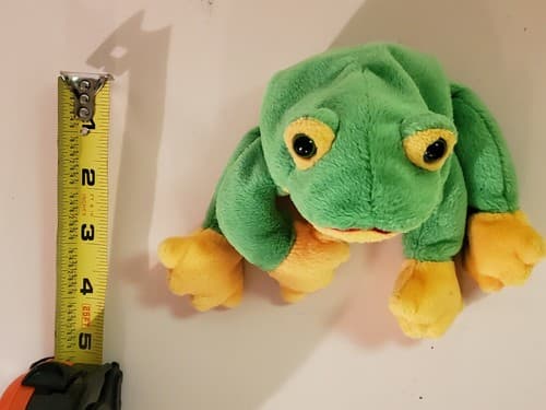 Ty Beanie Babies Smoochy 1997. Green / yellow. Used, excellent condition. - Thumbnail 6