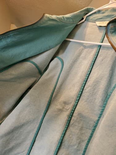 Orvis Womens Denim Jacket. Seafoam Green / Blue. Zipper front, lightweight denim - Thumbnail 11