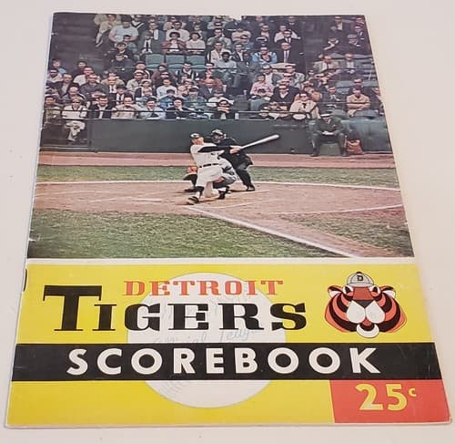 1966 MLB Detroit Tigers Official Scorebook at Tiger Stadium Unscored-Cleveland - Thumbnail 11