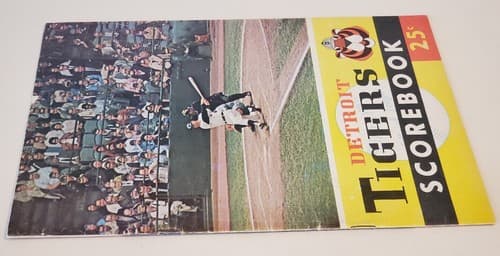 1966 MLB Detroit Tigers Official Scorebook at Tiger Stadium Unscored-Cleveland - Thumbnail 3