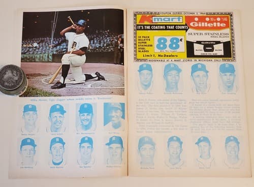 1966 MLB Detroit Tigers Official Scorebook at Tiger Stadium Unscored-Cleveland - Thumbnail 6