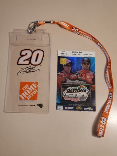 2006 NASCAR Daytona 500 Ticket Stub w Lanyard Sun Feb 19 2006 Jimmie Johnson win - Thumbnail 6