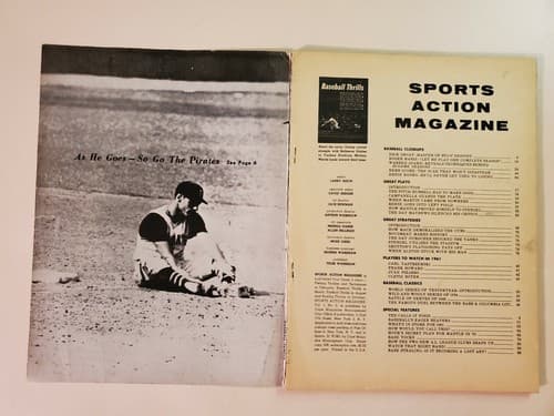 Sports Action Baseball Thrills magazine, 1961. Mickey Mantle, NY Yankees. VG/EX - Thumbnail 6