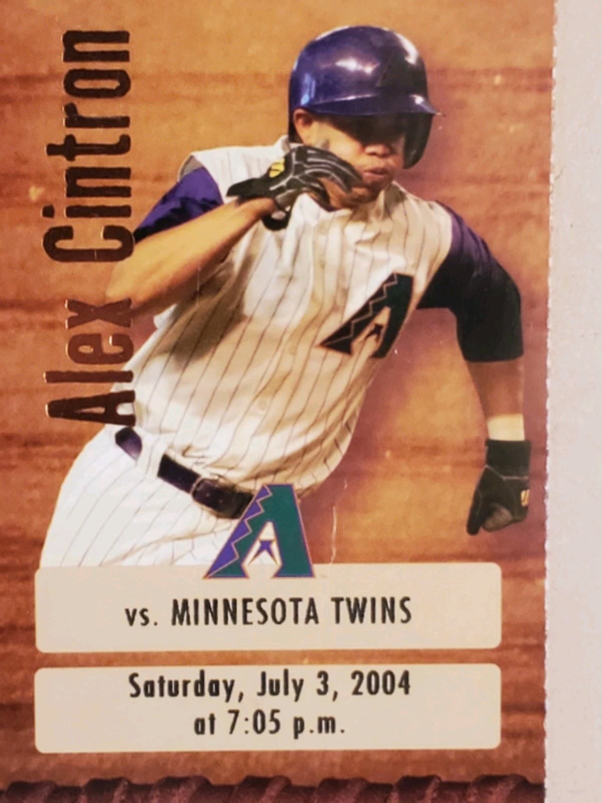 2004 MLB Arizona Diamondbacks Ticket Stub JUL 3 2004 v Minnesota Twins (4-8L) - Thumbnail 4