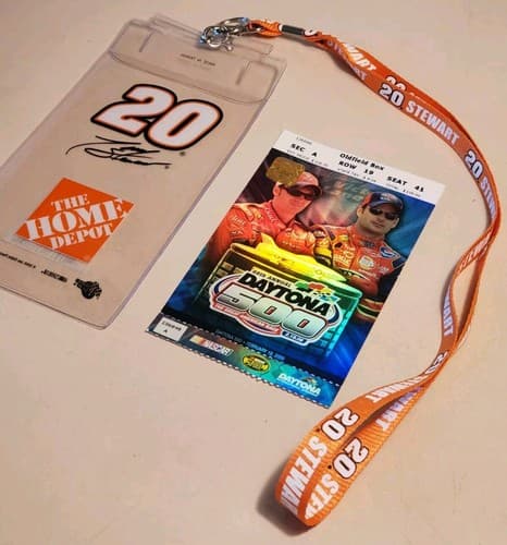 2006 NASCAR Daytona 500 Ticket Stub w Lanyard Sun Feb 19 2006 Jimmie Johnson win - Image 1