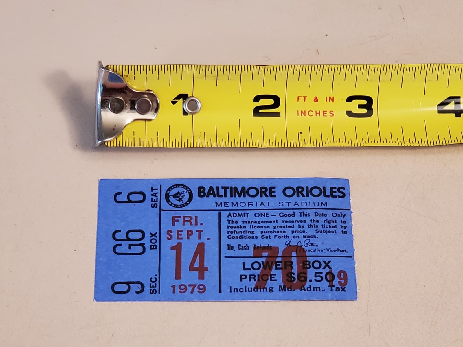 1979 MLB Baltimore Orioles Ticket Stub SEP 14 1979 v Boston Red Sox (5-3W) - Thumbnail 7