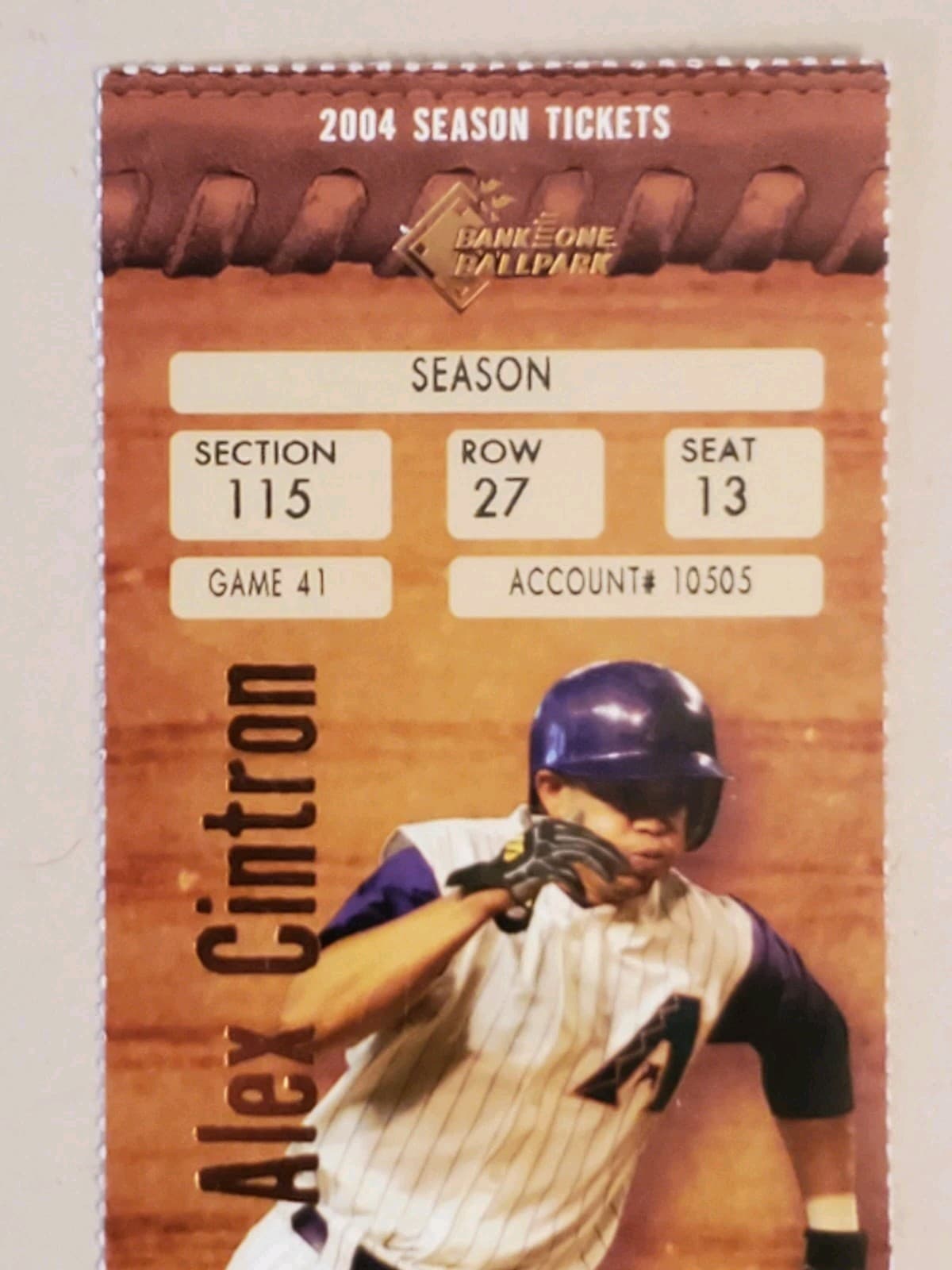 2004 MLB Arizona Diamondbacks Ticket Stub JUL 3 2004 v Minnesota Twins (4-8L) - Thumbnail 5
