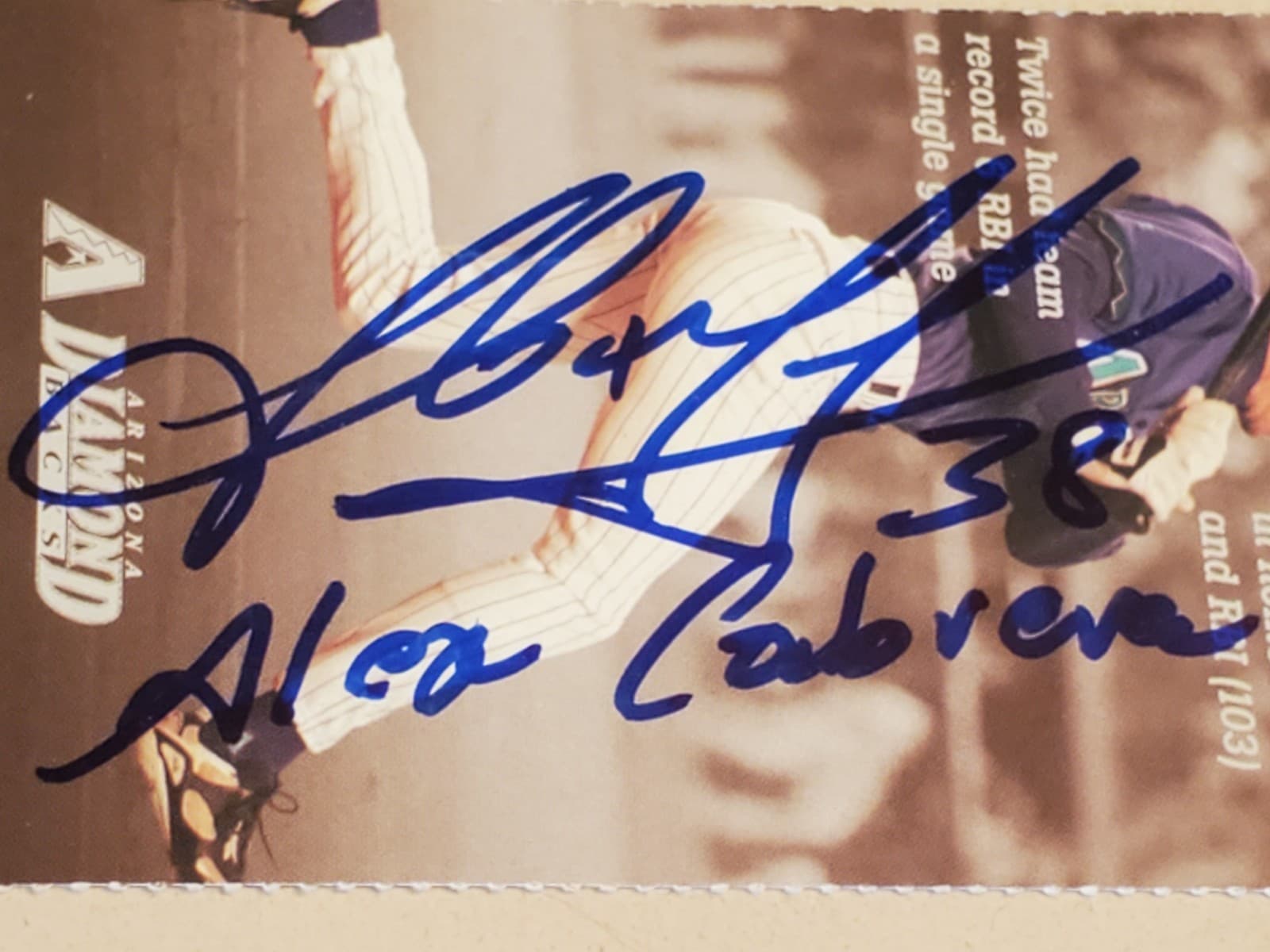 2000 MLB Arizona Diamondbacks AUTOGRAPH Ticket Stub JUN 26 2000 v Houston Astros - Thumbnail 3