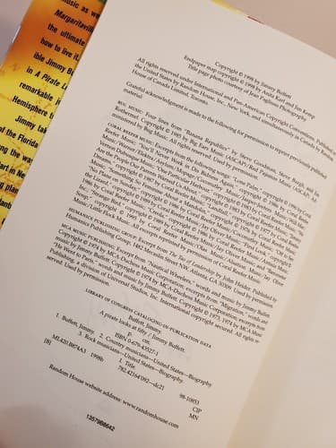 A PIRATE LOOKS AT FIFTY by Jimmy Buffett 1998 Hardcover Travel Adenture Stories - Thumbnail 4