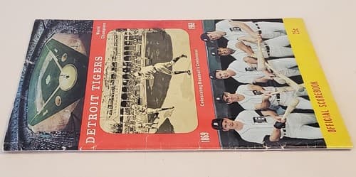 1969 MLB Detroit Tigers Official Scorebook at Tiger Stadium. Unscored v Balt - Thumbnail 3