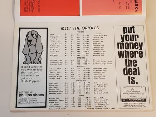 1969 MLB Detroit Tigers Official Scorebook at Tiger Stadium. Unscored v Balt - Thumbnail 8